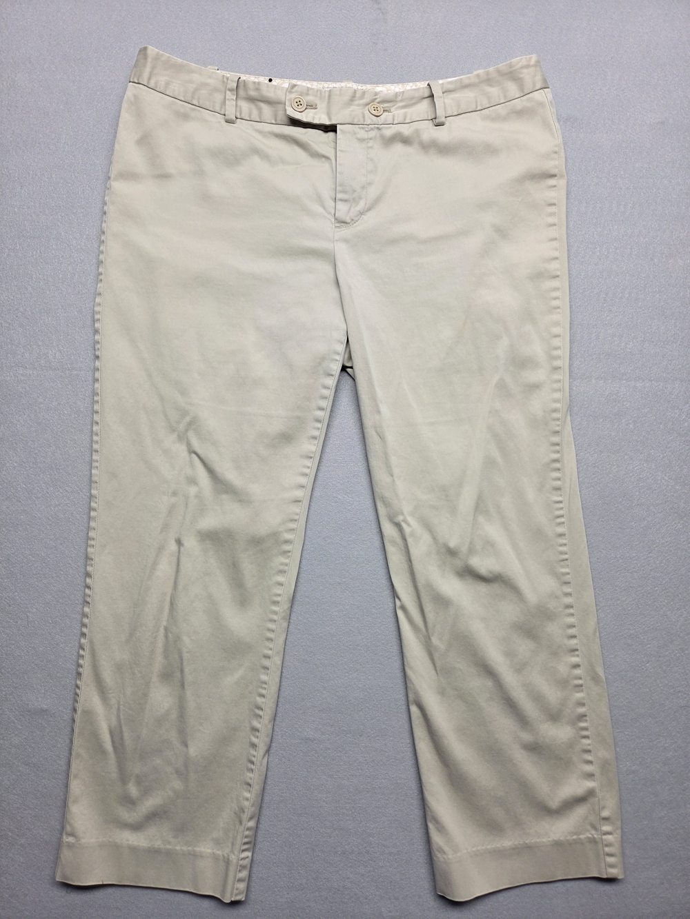 Banana Republic Ryan Fit Pants Womens 10 Beige Straight Leg Workwear Preppy